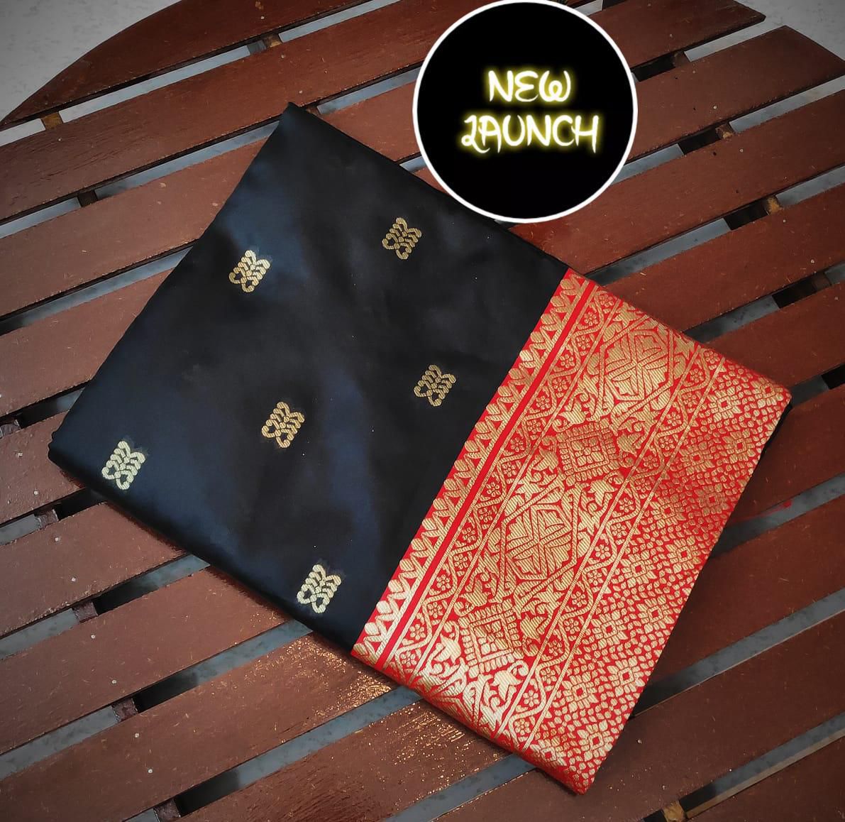 New Launch Silk Saree With Jacquard Work & Rich Pallu - Image 3
