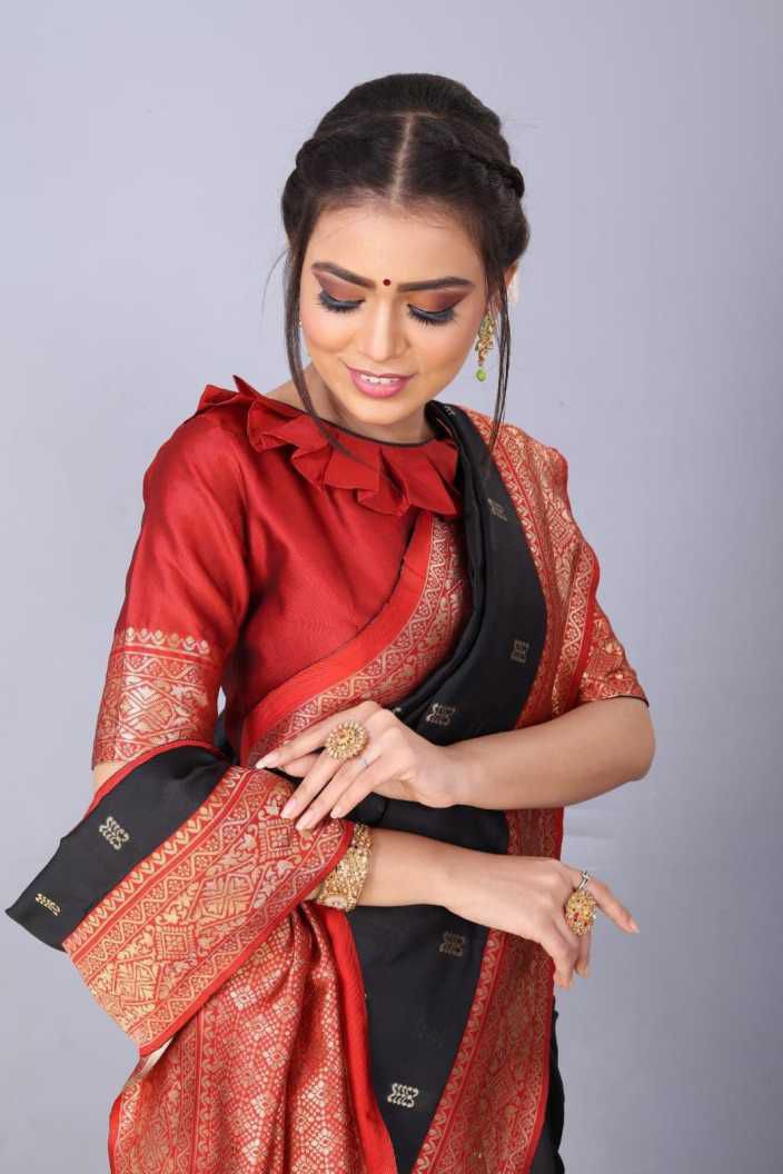 New Launch Silk Saree With Jacquard Work & Rich Pallu - Image 5