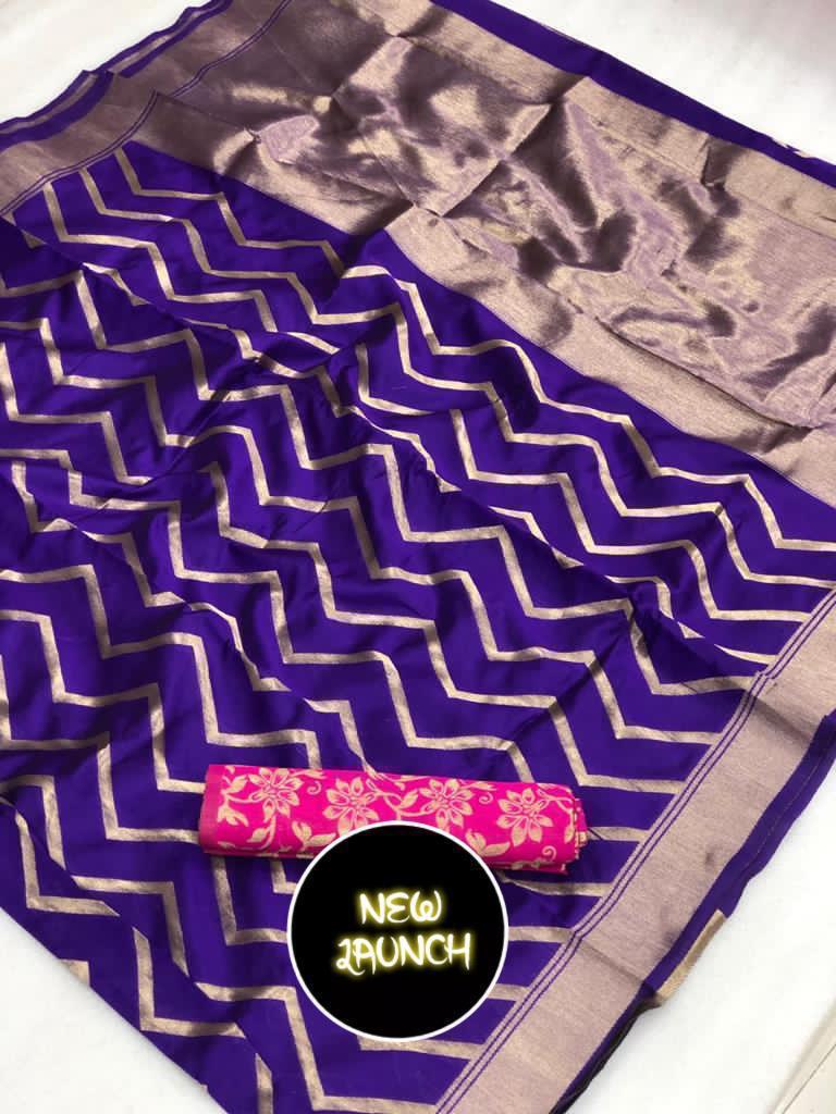 Trending Heavy Jacquard Silk Saree With Rich Pallu - Image 3