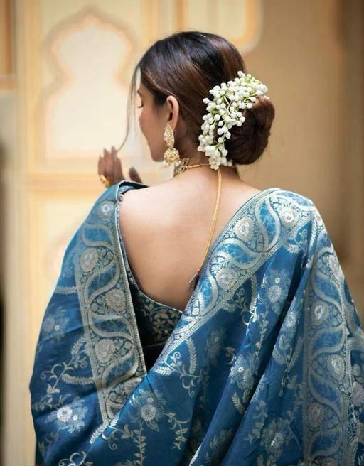 Women Kanjivaram Zari Woven Silk Saree - Image 6